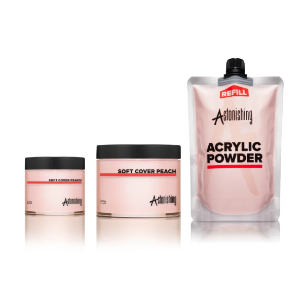 astonishing acrylic powder soft cover peach
